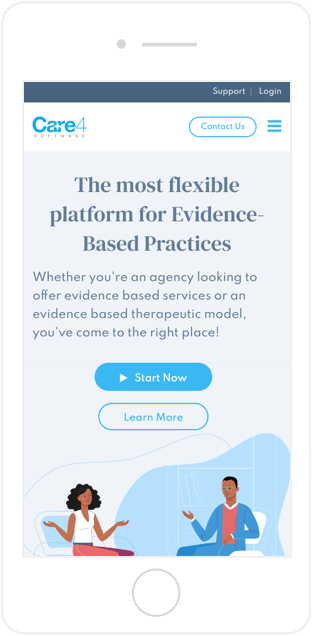 Care4Software Website Mobile View